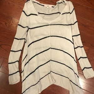Striped long sleeve top